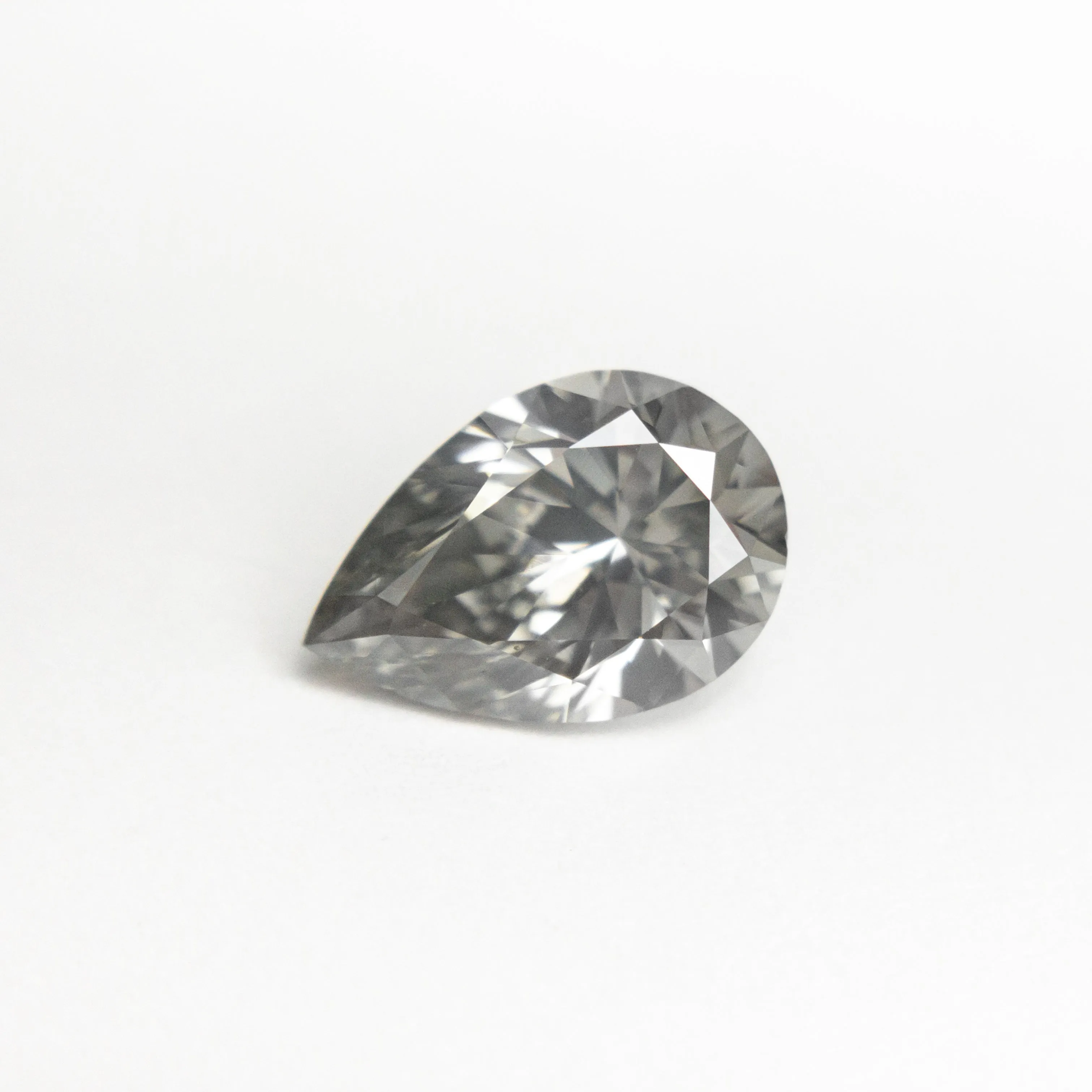 1.06ct 8.31x5.70x3.70mm Fancy Grey Pear Brilliant 19913-07