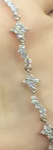 18K White Gold Bracelet with Genuine Crystals