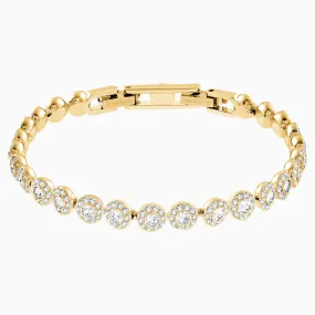 ANGELIC BRACELET, WHITE, GOLD-TONE PLATED