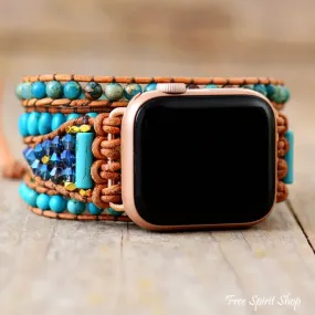 Blue Jasper & Turquoise Apple Watch Band