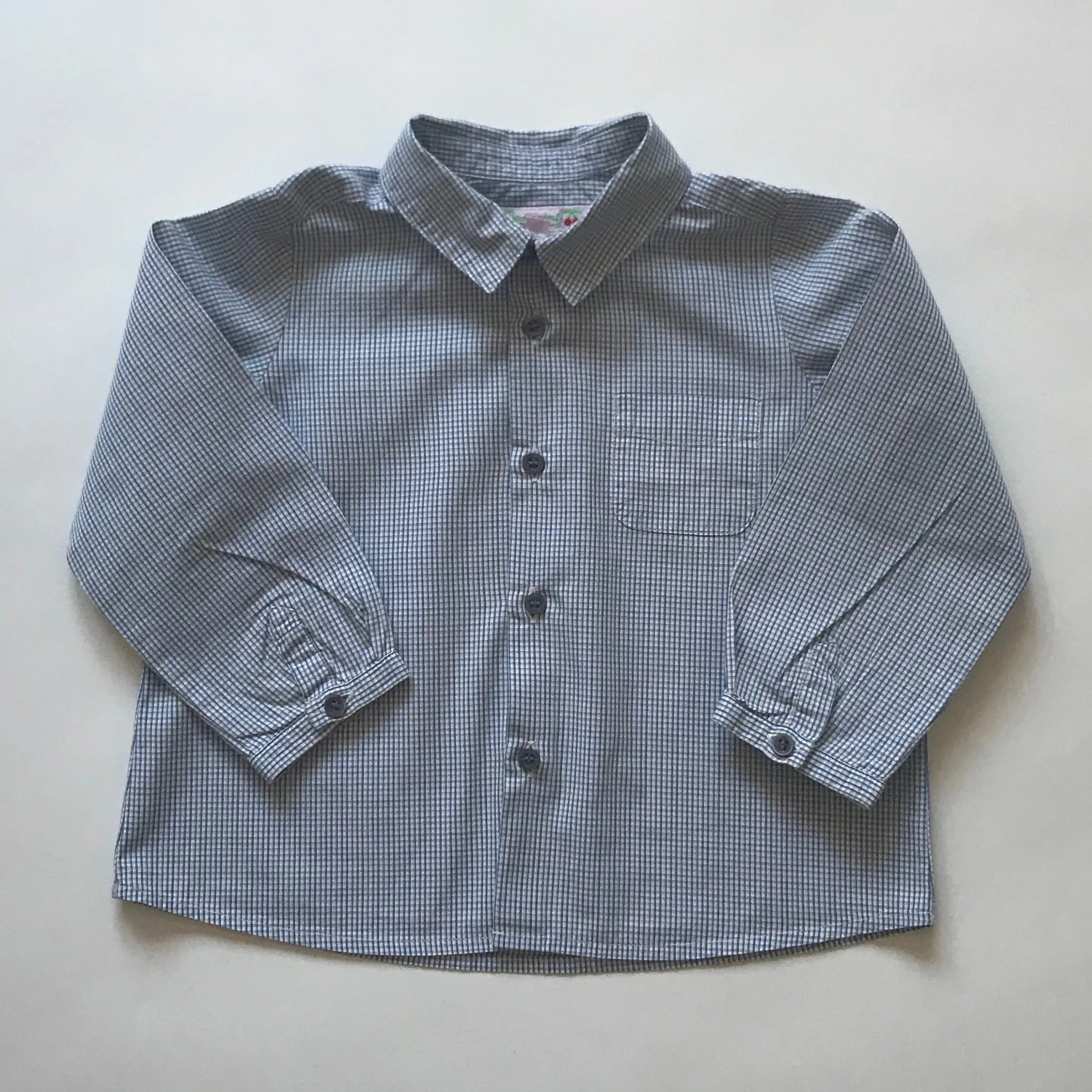 Bonpoint Check Shirt With Collar And Pocket: 18 Months