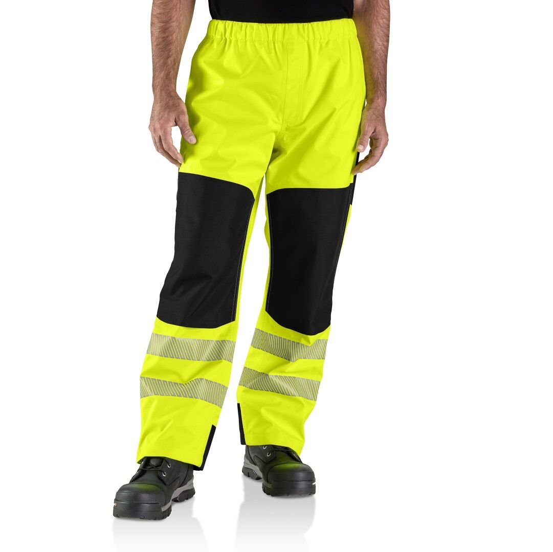 Carhartt Men's High Visibility Storm Defender Loose Fit Lightweight Class E Pant in Brite Lime