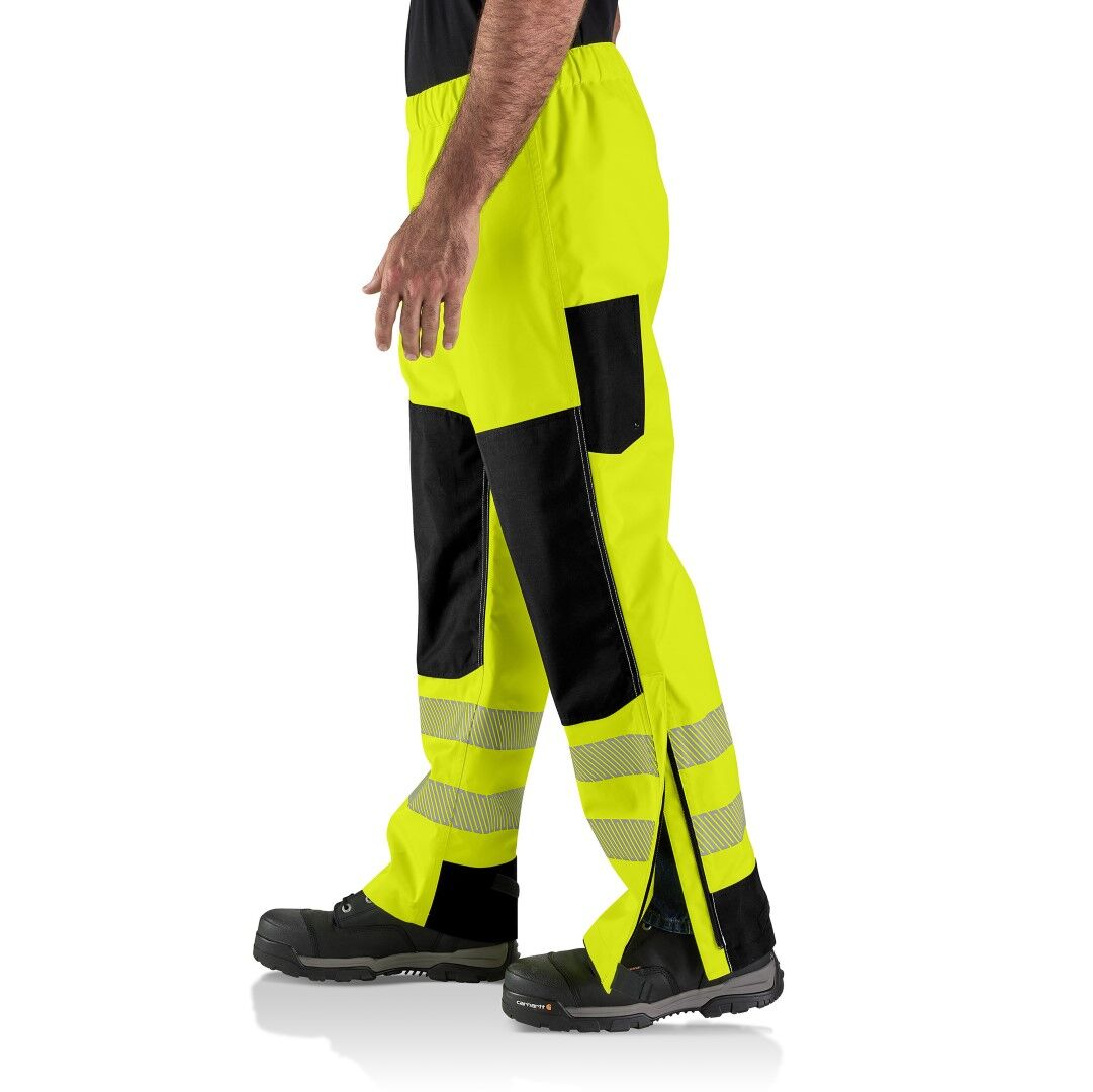 Carhartt Men's High Visibility Storm Defender Loose Fit Lightweight Class E Pant in Brite Lime