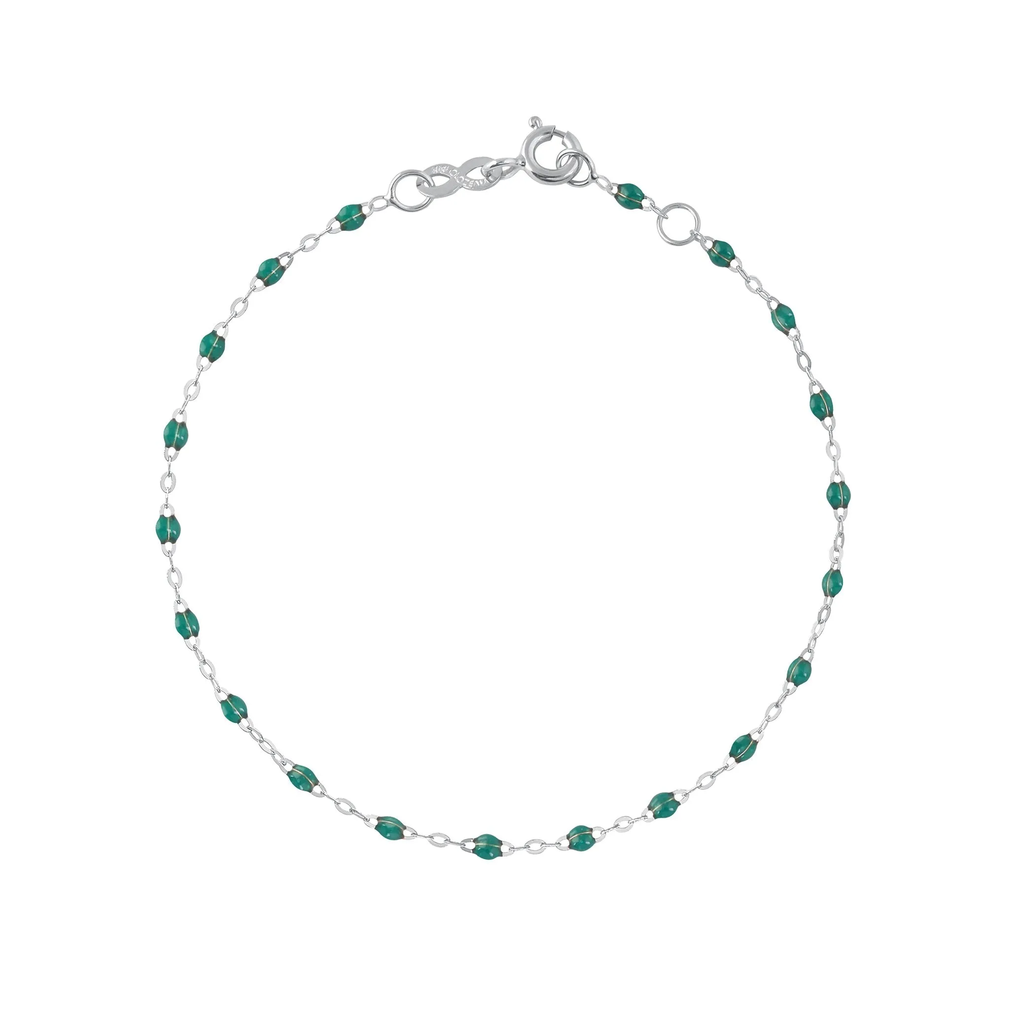 Classic Gigi Emerald bracelet, White Gold, 5.9