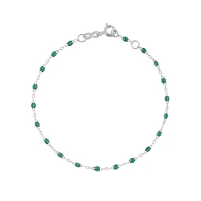 Classic Gigi Emerald bracelet, White Gold, 5.9