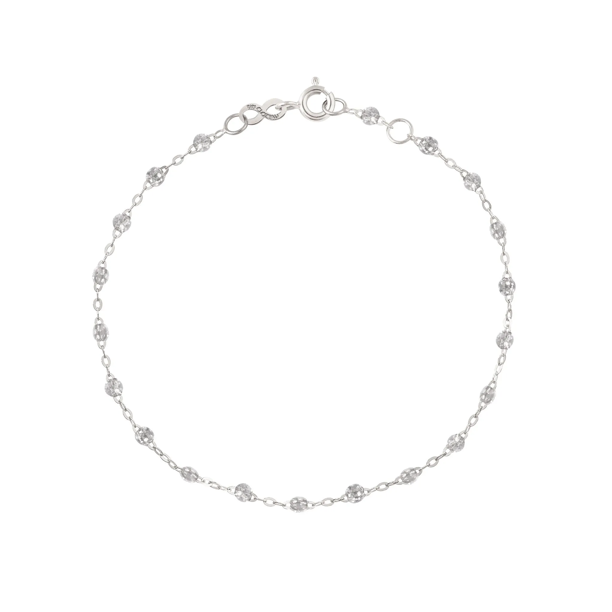 Classic Gigi Sparkle bracelet, White Gold, 6.7