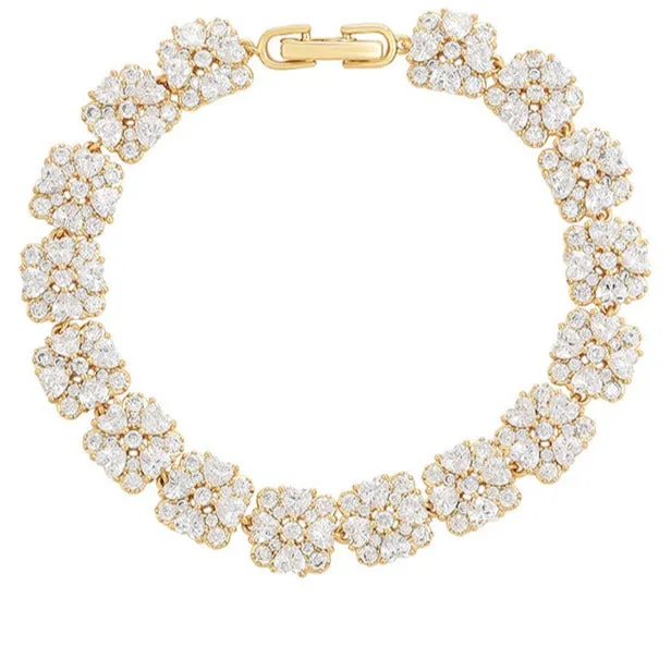 Flower Zirconia 18K Gold Plated Bracelet