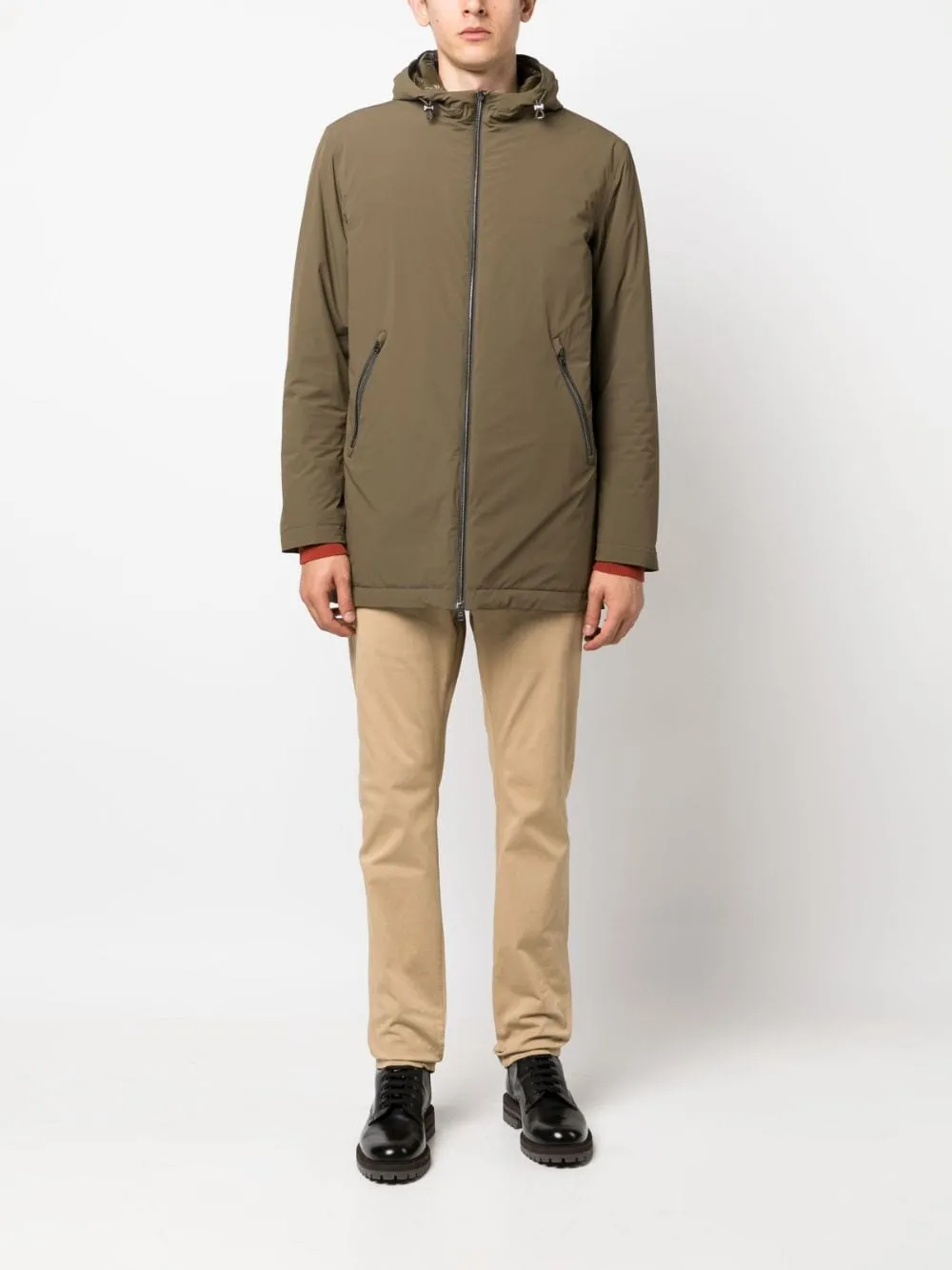 Herno Imperméable vert militaire à capuche