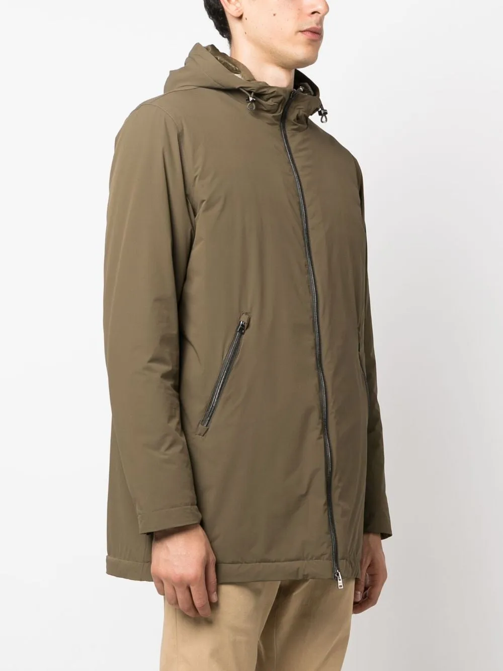 Herno Imperméable vert militaire à capuche