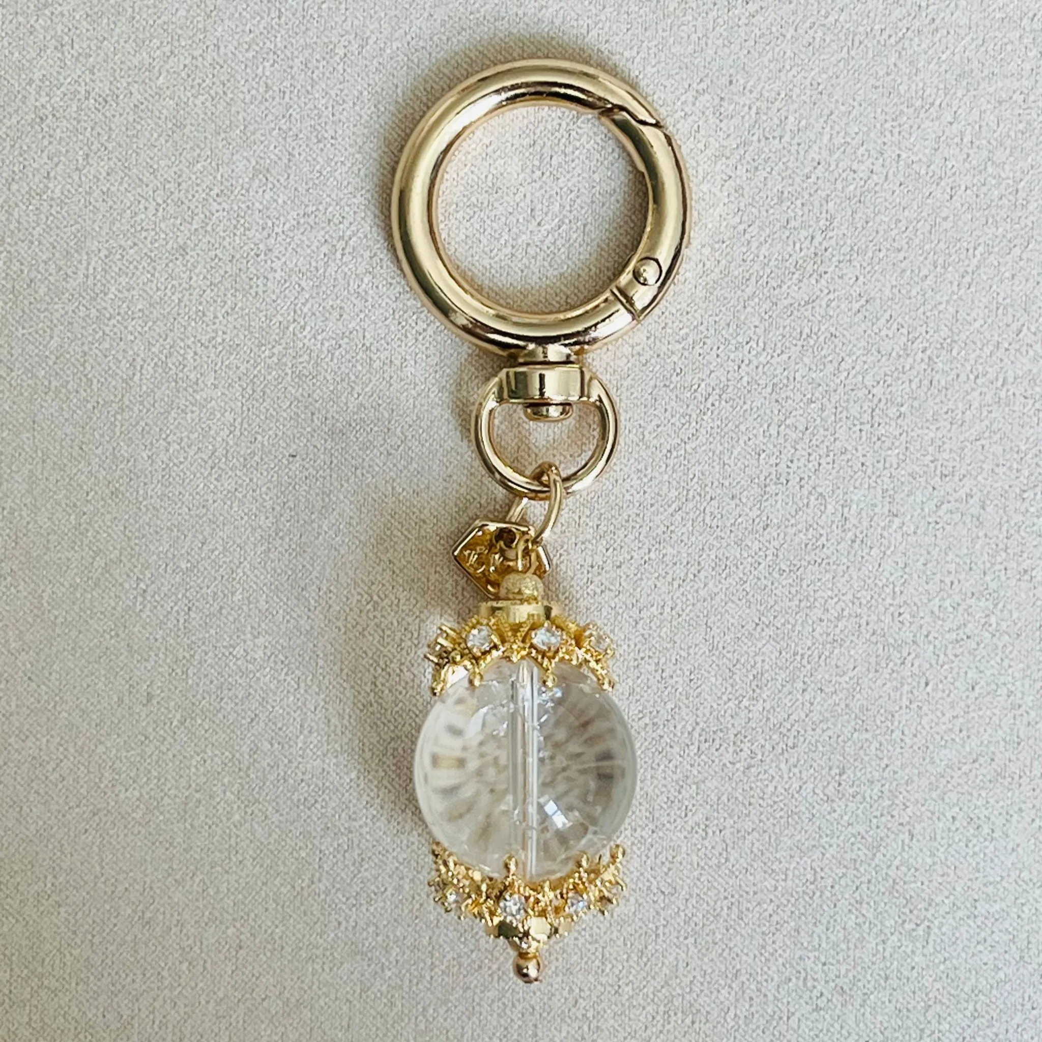 Himalayan Quartz Bag Charm/Key Ring