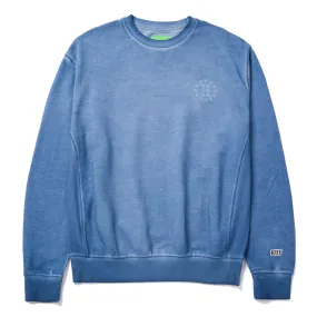 HUF SWEAT 12 GALAXIES FADED CREW BLUE