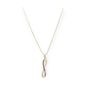 Infinity multicolor necklace in 18k of gold plated