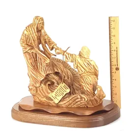 Jesus Christ Walks on Water, 14.4 Carved Sculpture Art from Holy Land