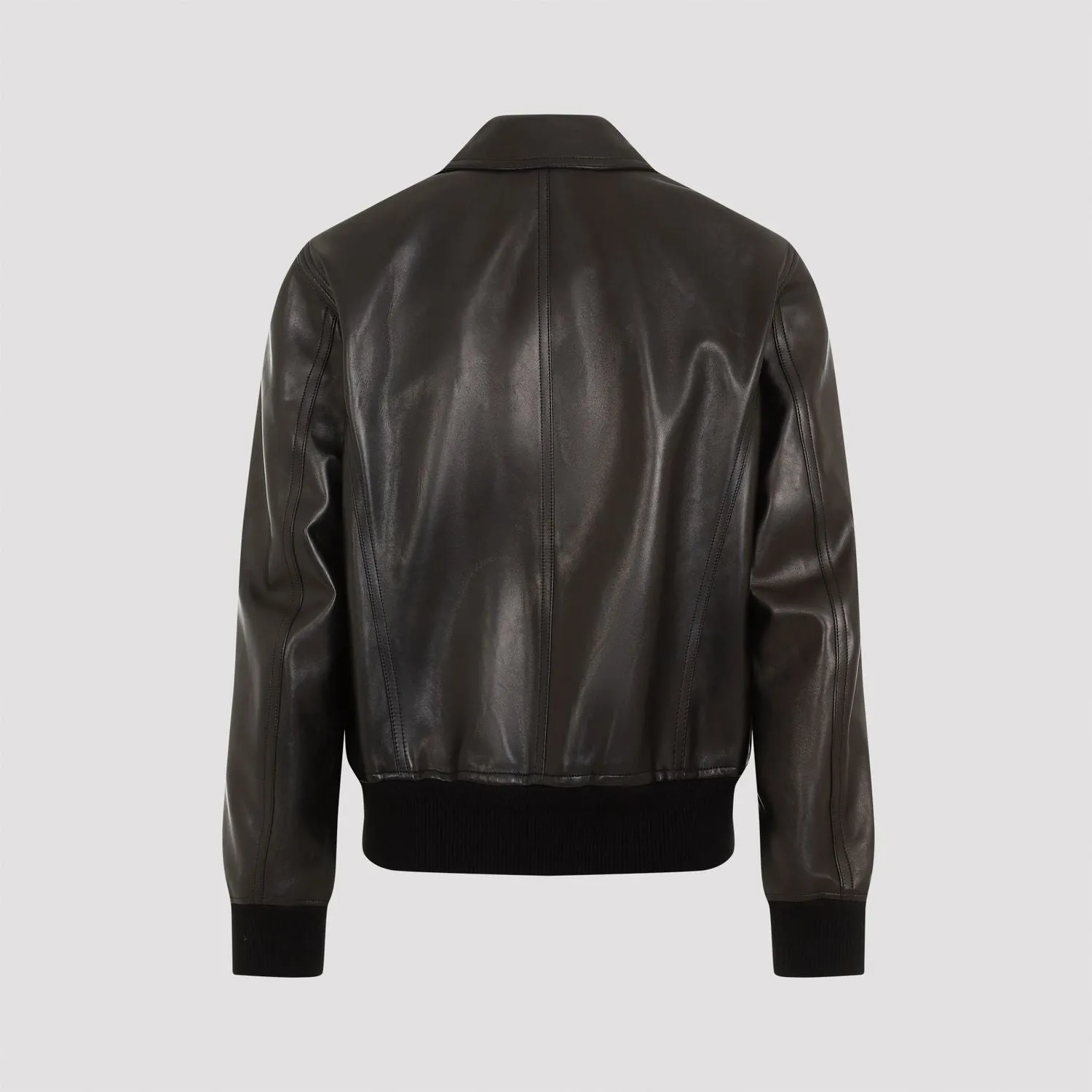 LEATHER BOMBER JACKET