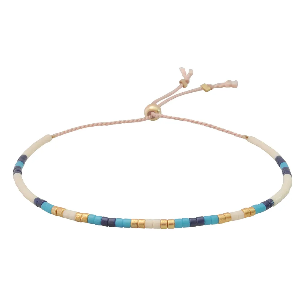 Libby And Smee Beaded String Bracelet Porcelain