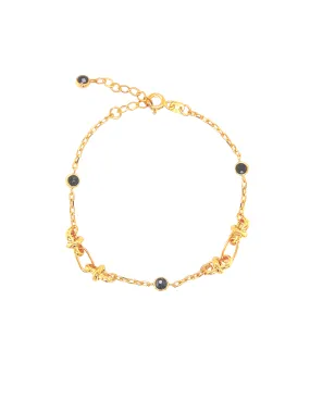 Linked Knots 22K Gold Bracelet