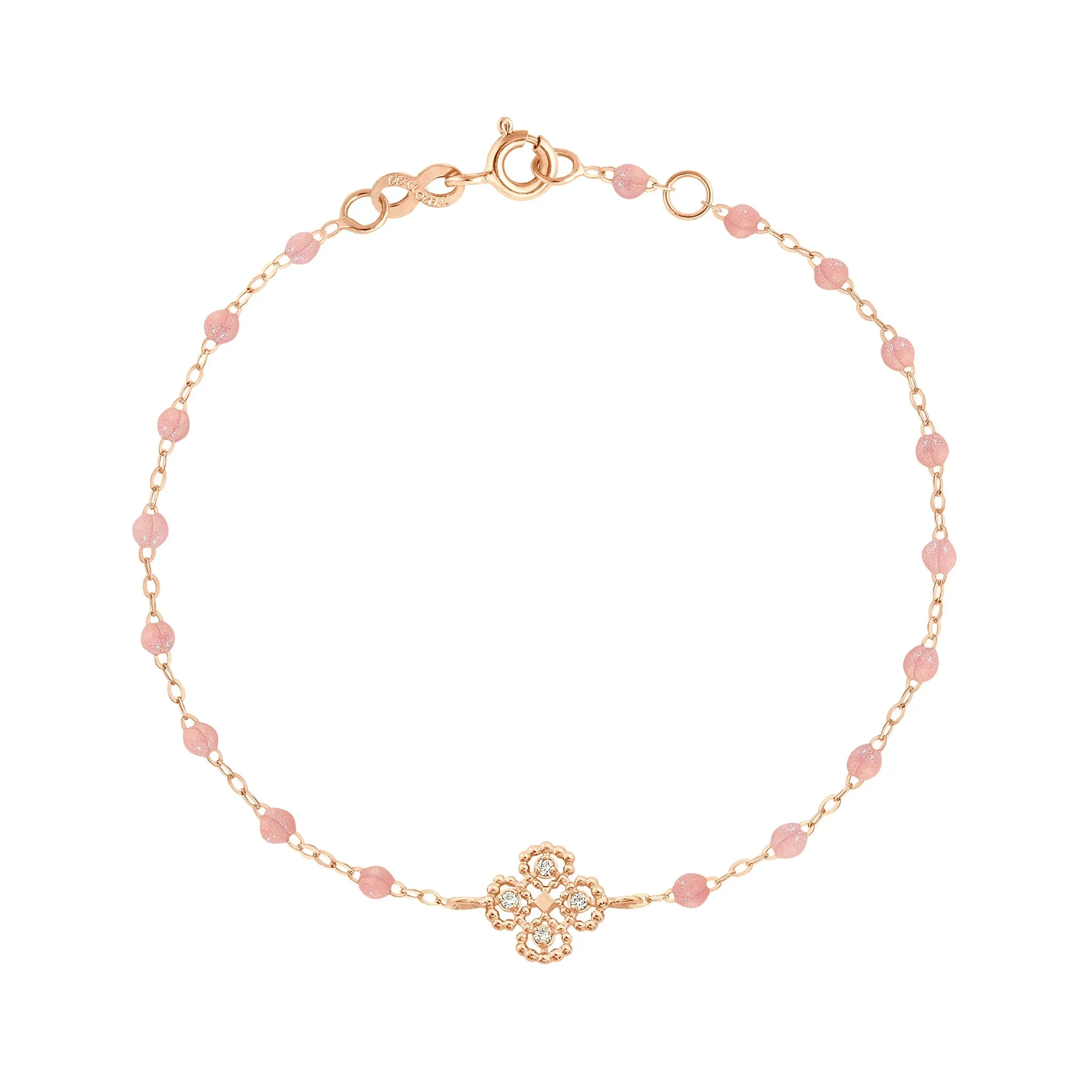 Lucky Clover Classic Gigi Blush diamond Bracelet, Rose Gold, 6.7