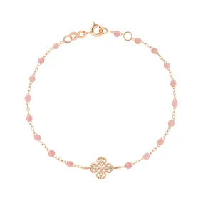 Lucky Clover Classic Gigi Blush diamond Bracelet, Rose Gold, 6.7