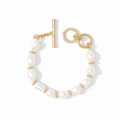 Marbella Bracelet Gold Freshwater Pearl by Julie Vos