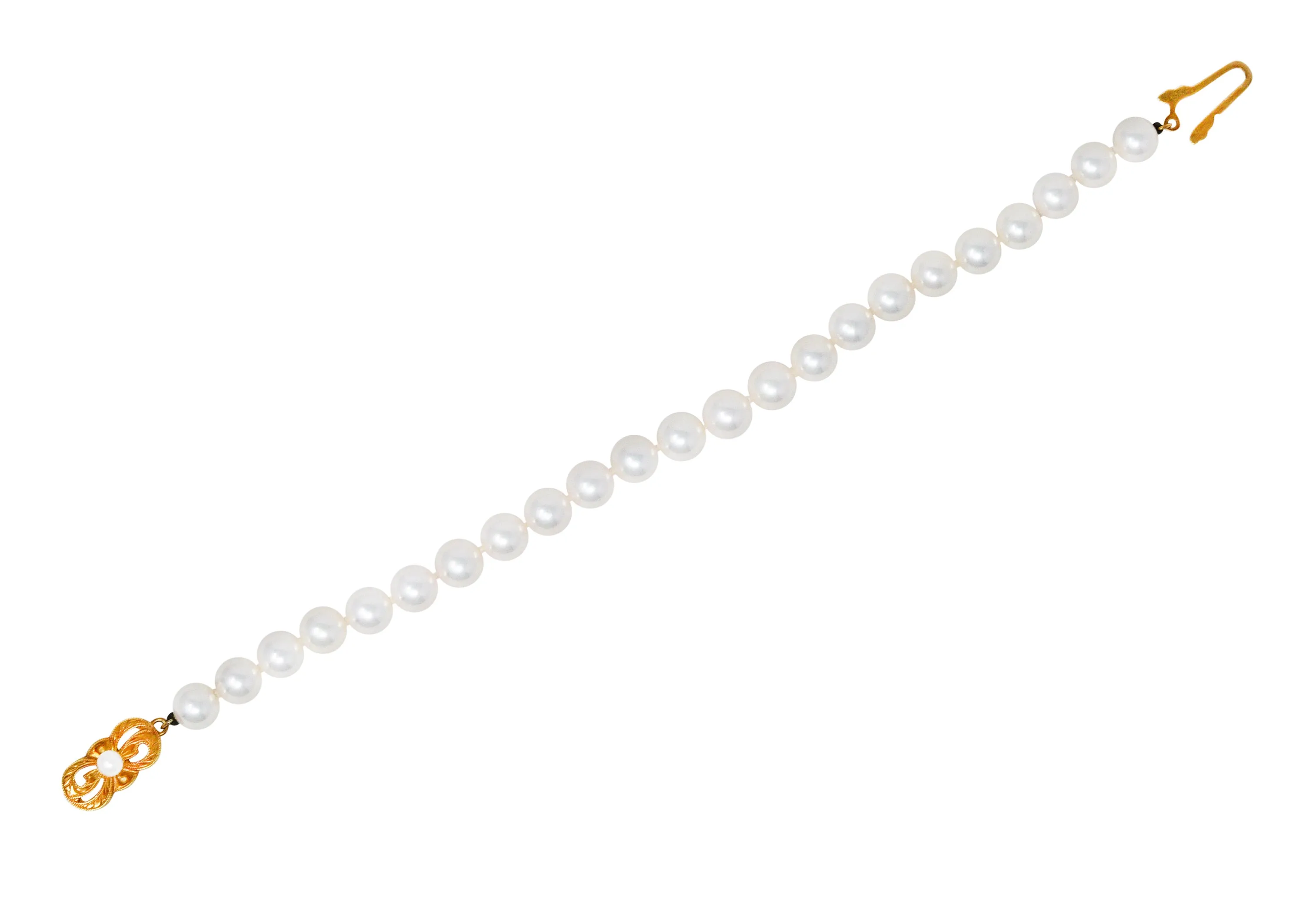 Mikimoto Cultured Pearl 18 Karat Gold Strand Bracelet