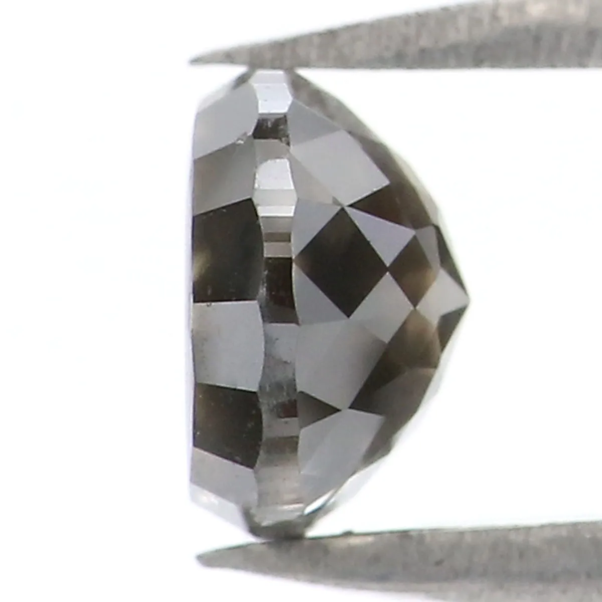 Natural Loose Rose Cut Black Grey Color Diamond 0.86 CT 5.50 MM Round Rose Cut Shape Diamond KR2088