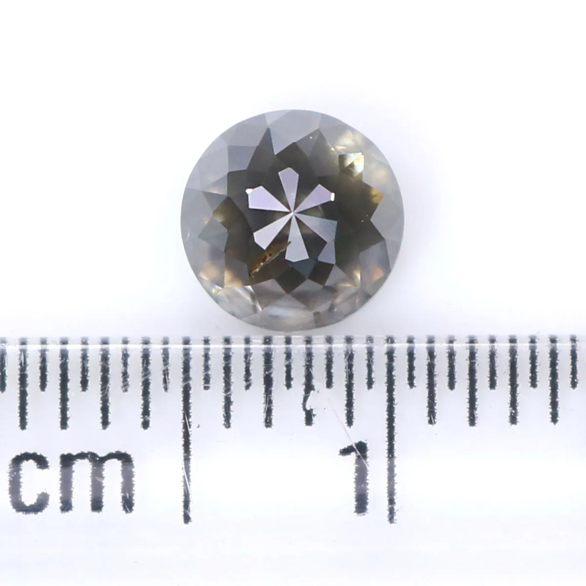 Natural Loose Rose Cut Black Grey Color Diamond 0.86 CT 5.50 MM Round Rose Cut Shape Diamond KR2088