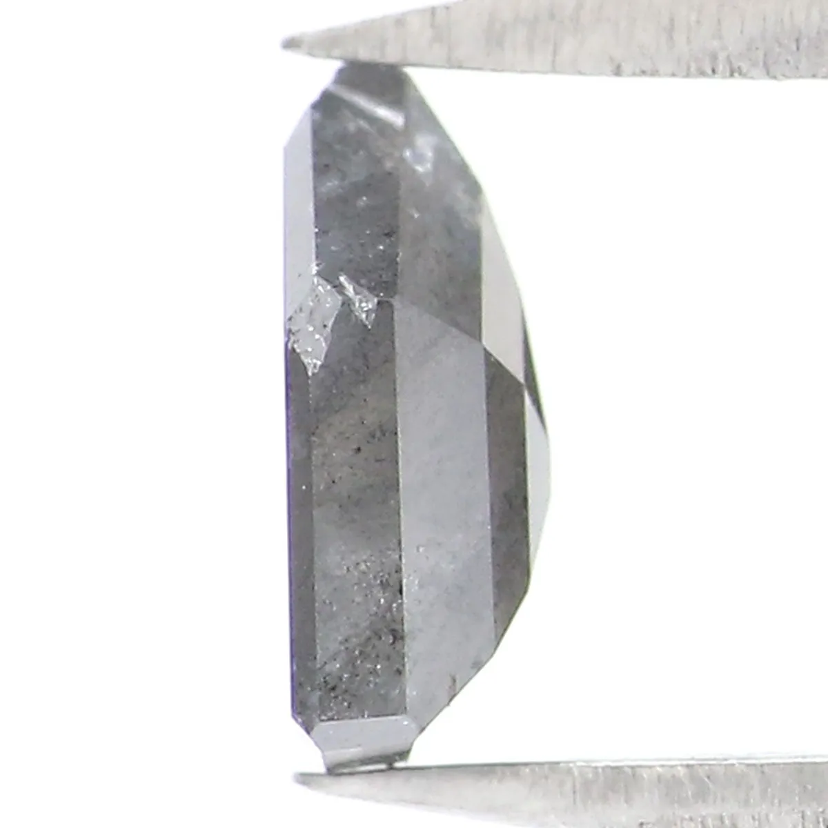 Natural Loose Shield Salt And Pepper Diamond Black Grey Color 0.80 CT 6.75 MM Shield Shape Rose Cut Diamond L8190