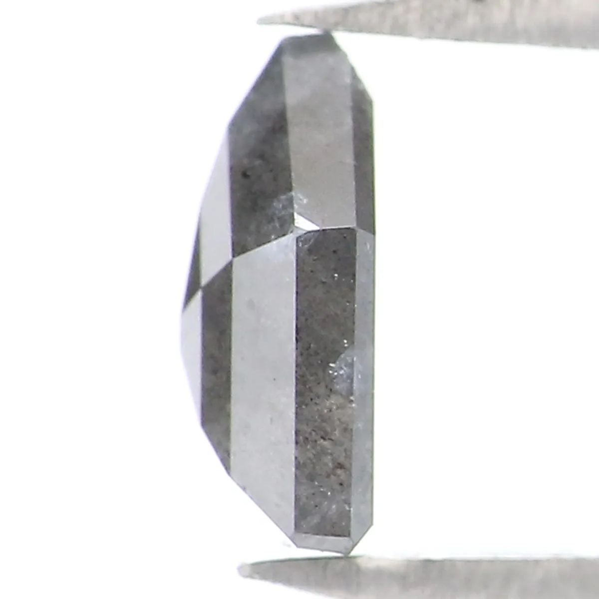 Natural Loose Shield Salt And Pepper Diamond Black Grey Color 0.80 CT 6.75 MM Shield Shape Rose Cut Diamond L8190