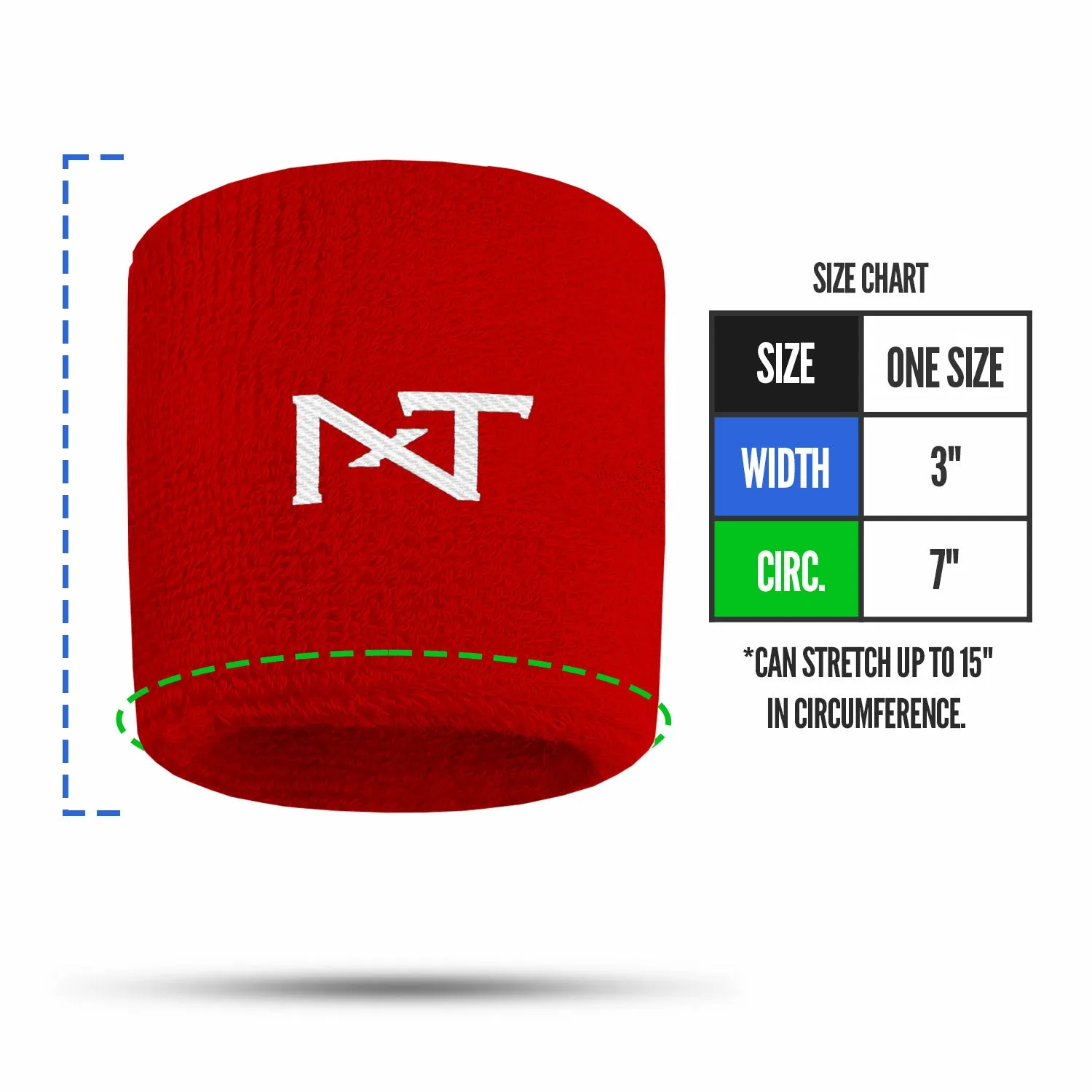 NXTRND Wrist Bands Red (1 Pair)