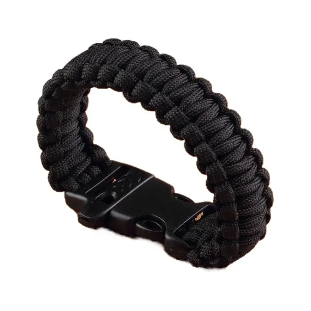 Paracord Parachute Cord Bracelet with Whistle Buckle