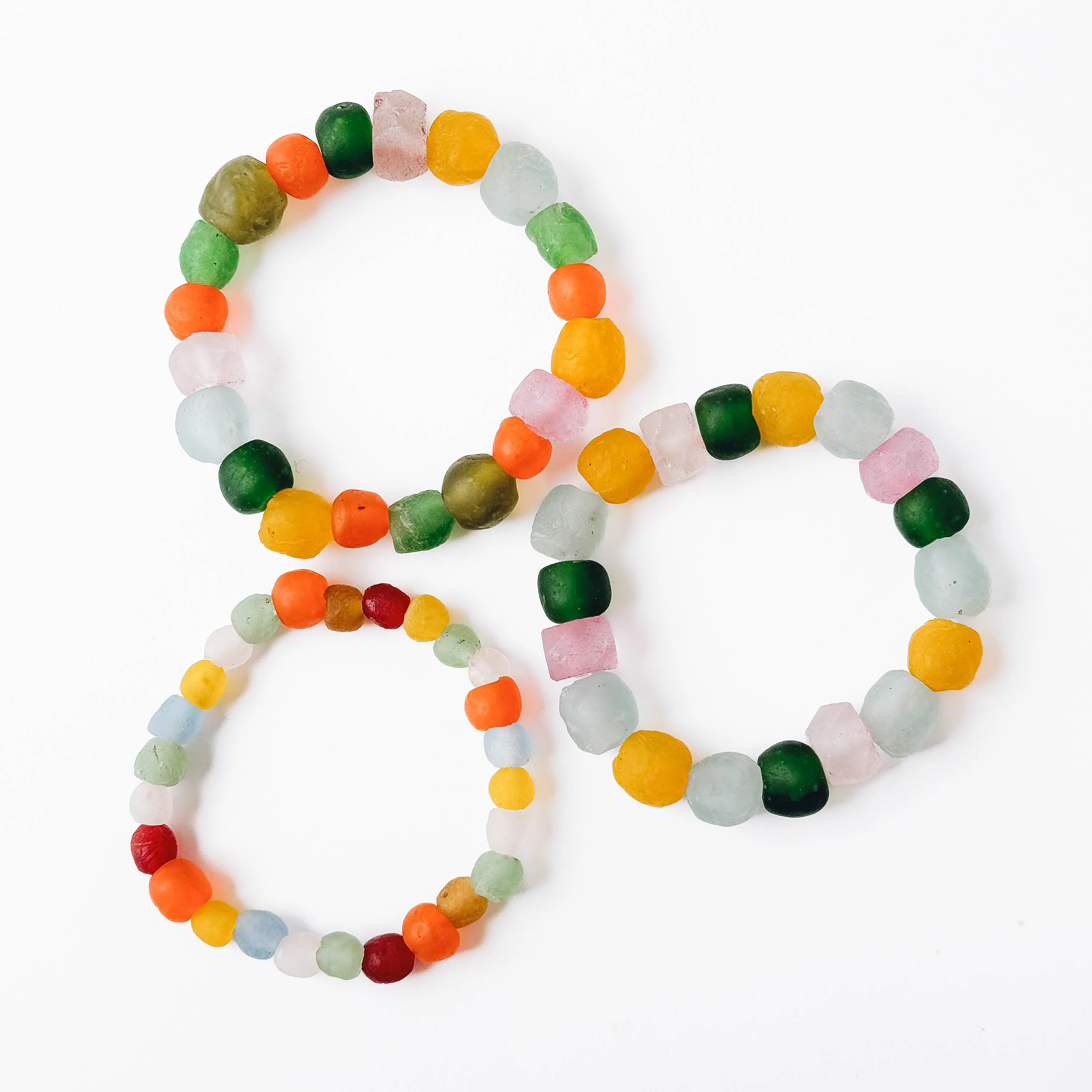 Recycled Glass Bead Bracelet - WS