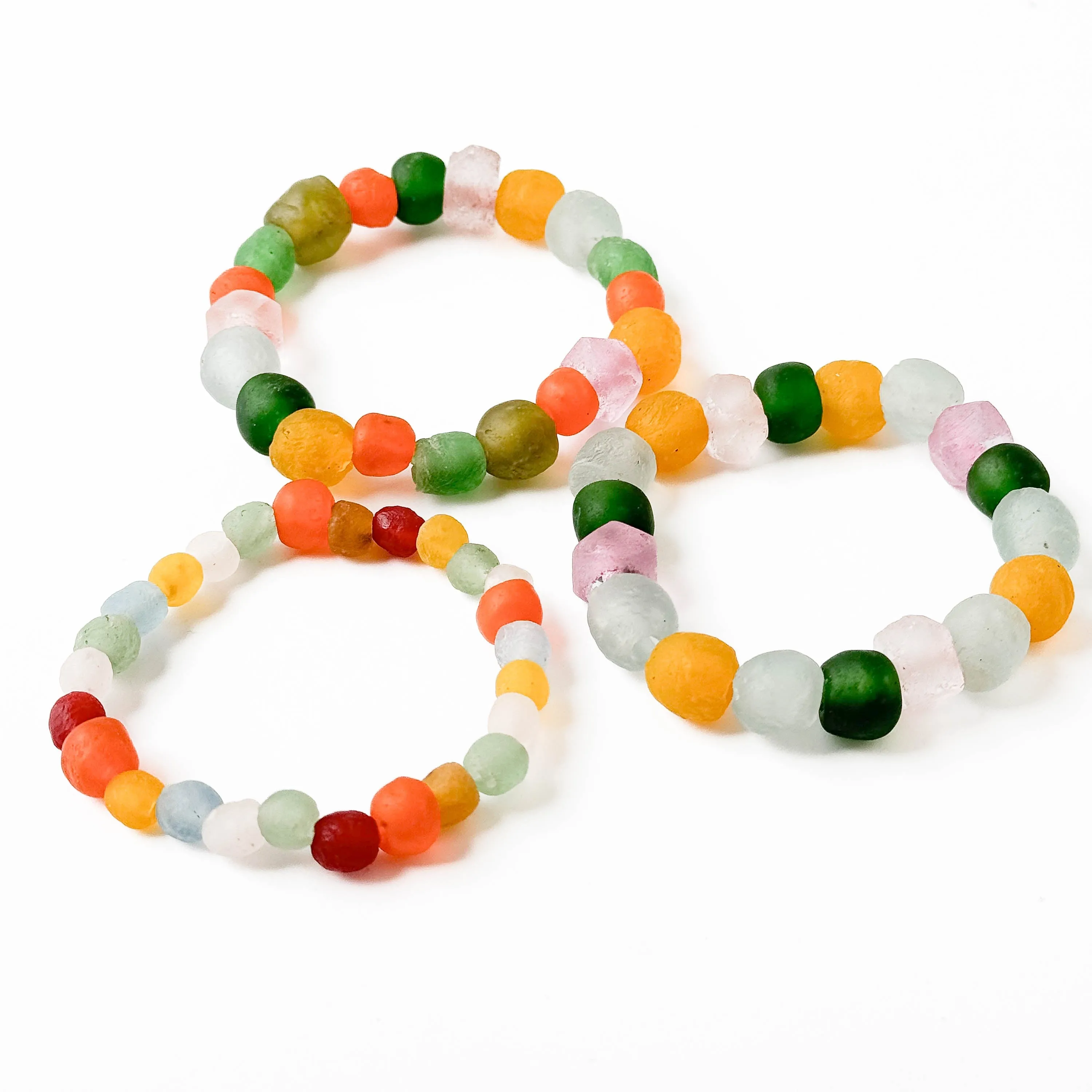 Recycled Glass Bead Bracelet - WS