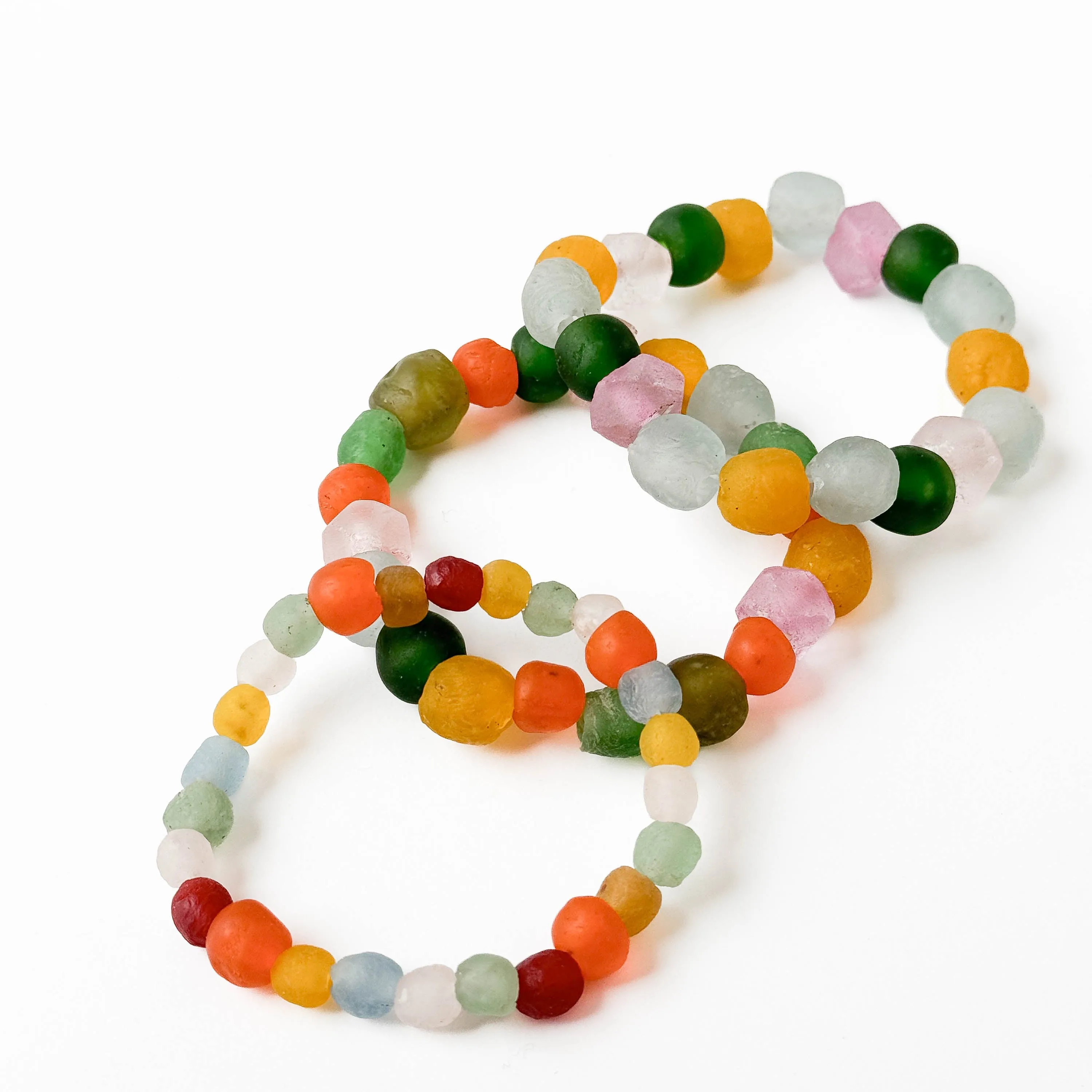 Recycled Glass Bead Bracelet - WS