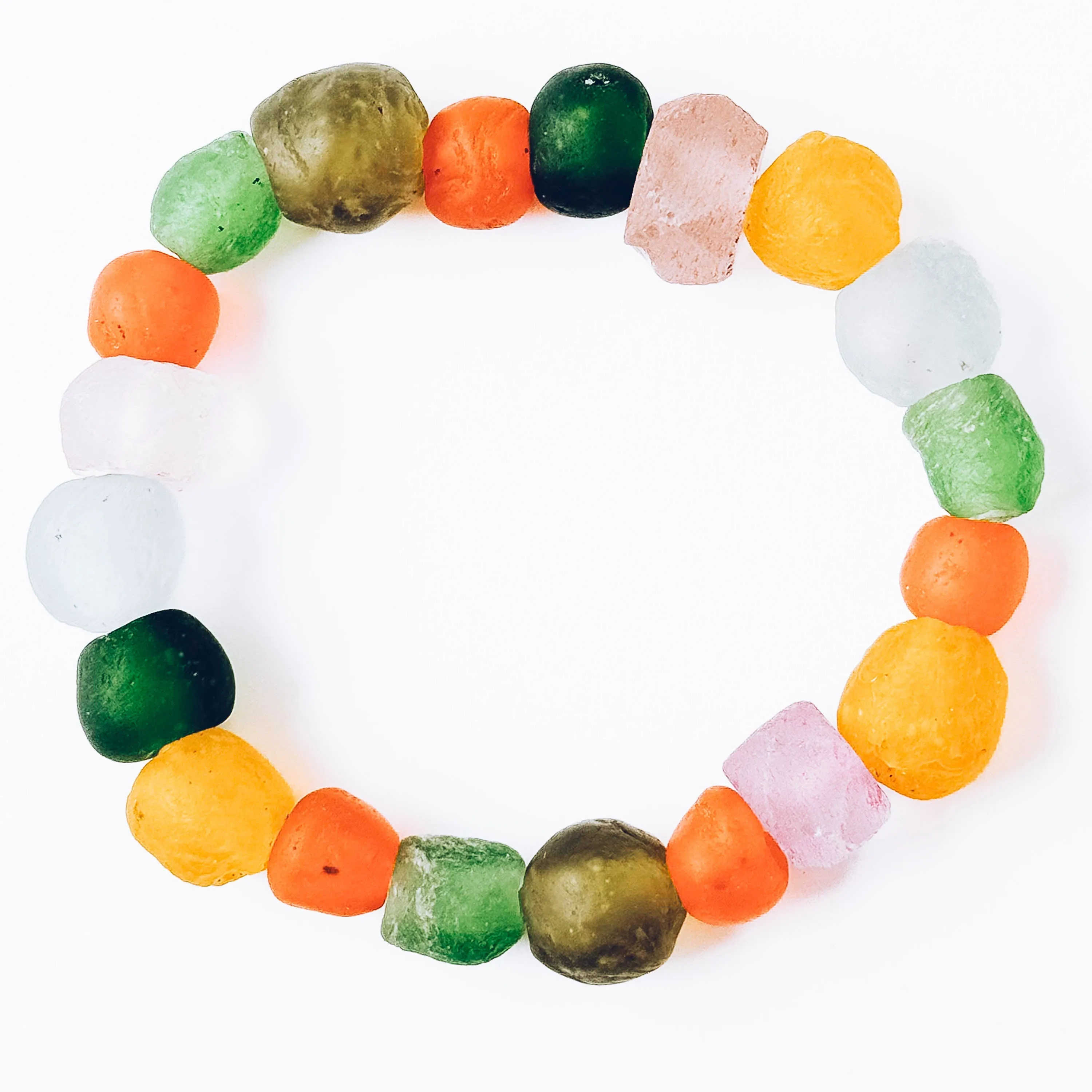 Recycled Glass Bead Bracelet - WS