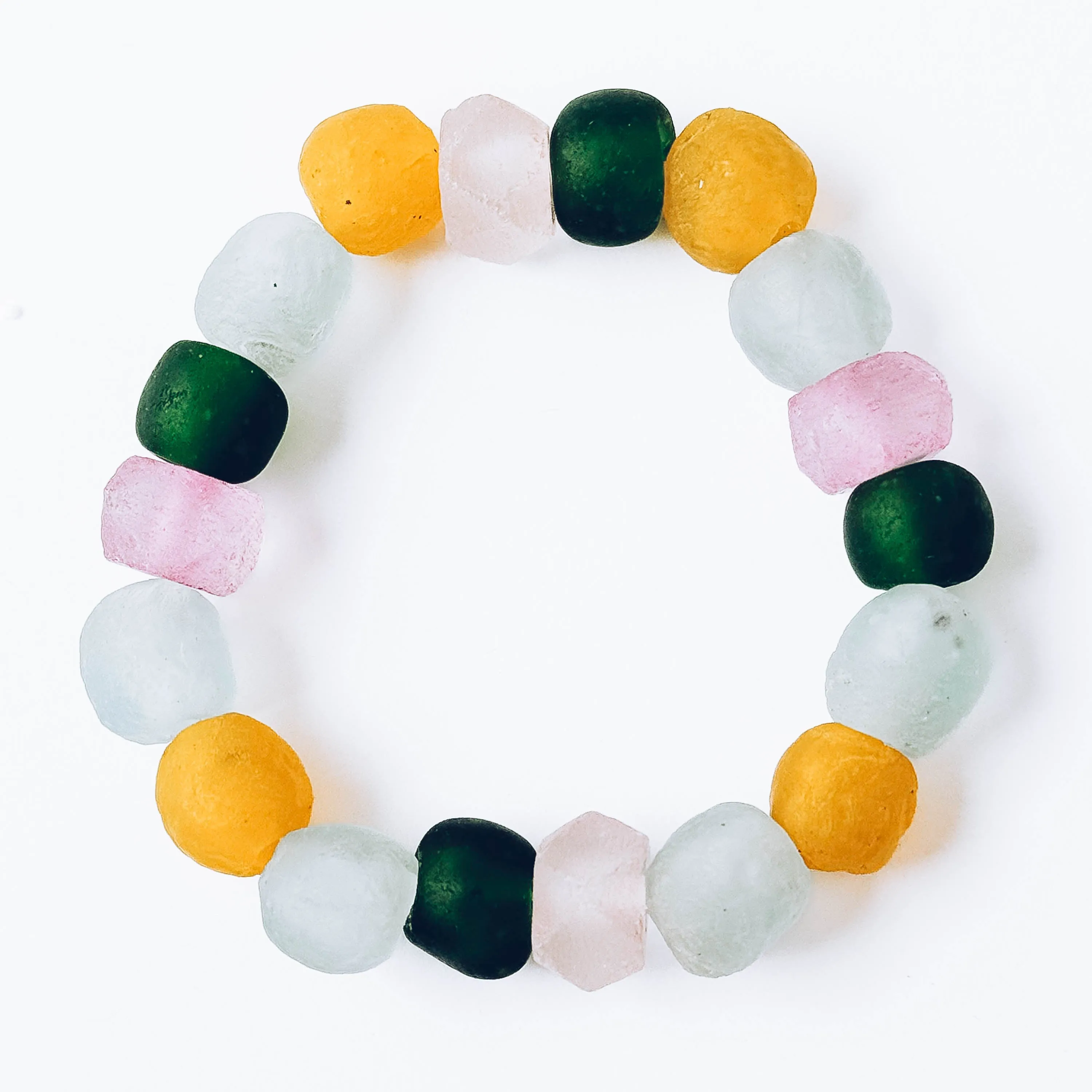 Recycled Glass Bead Bracelet - WS