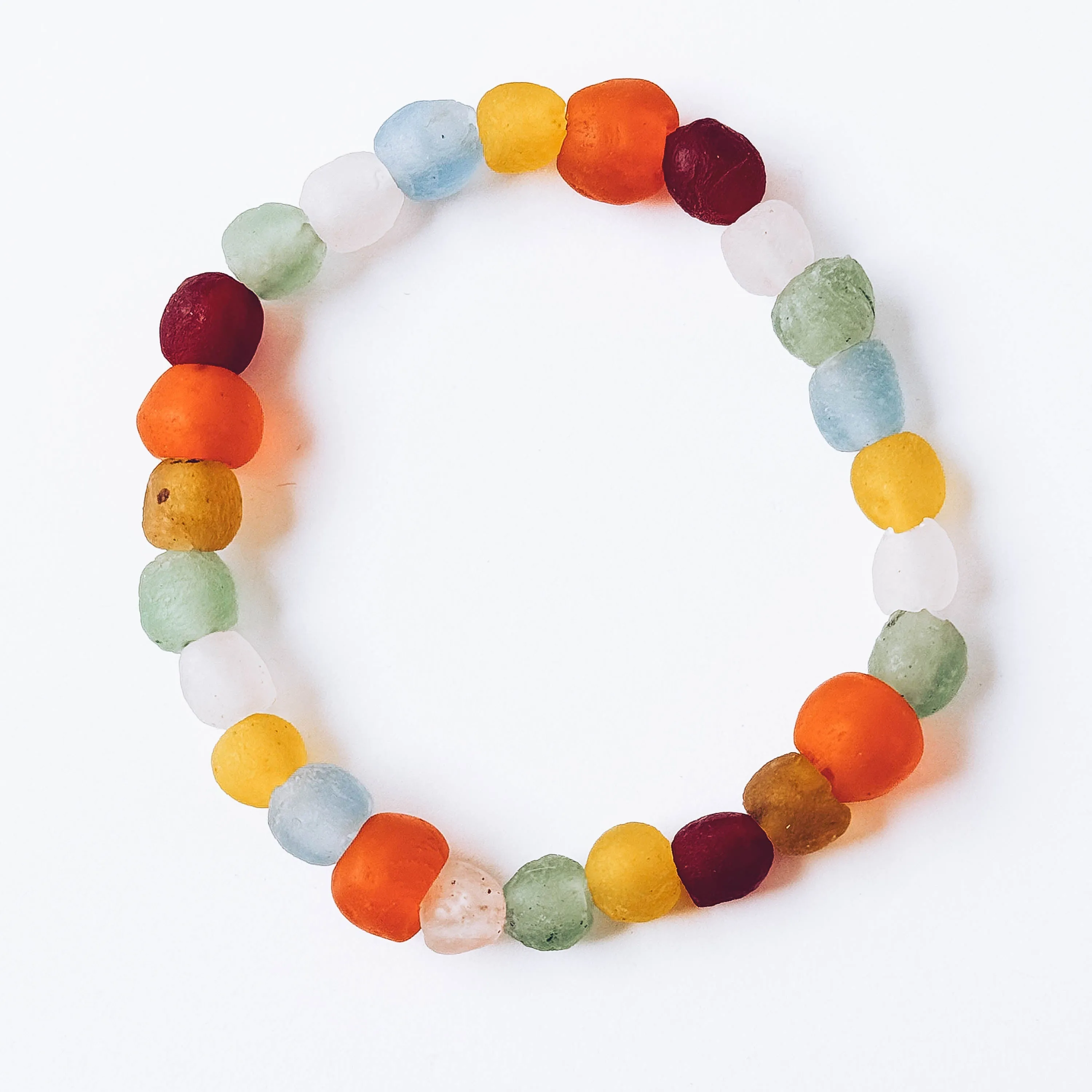 Recycled Glass Bead Bracelet - WS