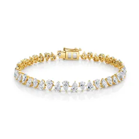 Reverse Water Drop Diamond Goddess Bracelet