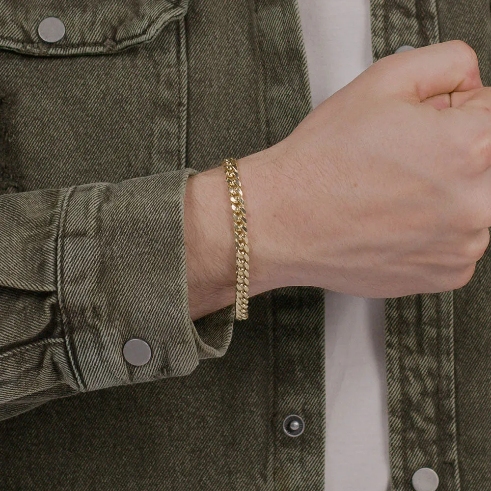 Solid Gold Cuban Link Bracelet