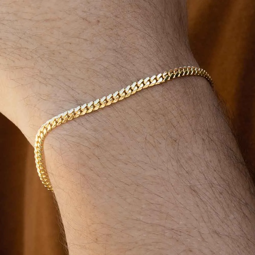 Solid Gold Cuban Link Bracelet