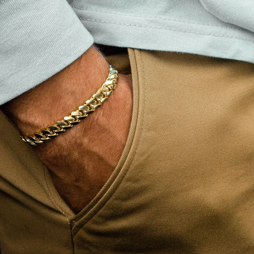 Solid Gold Cuban Link Bracelet