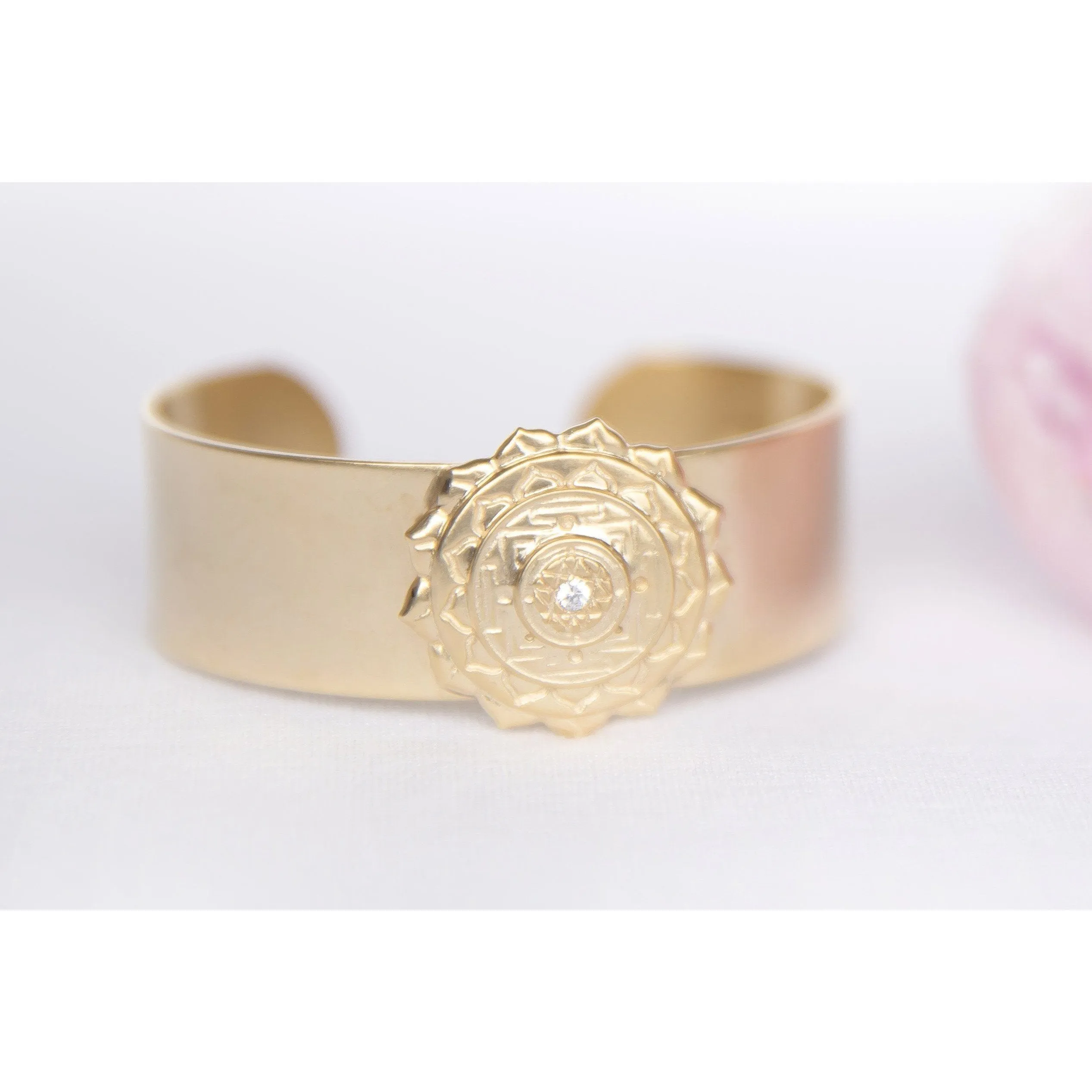 Sri Yantra Cuff Bracelet