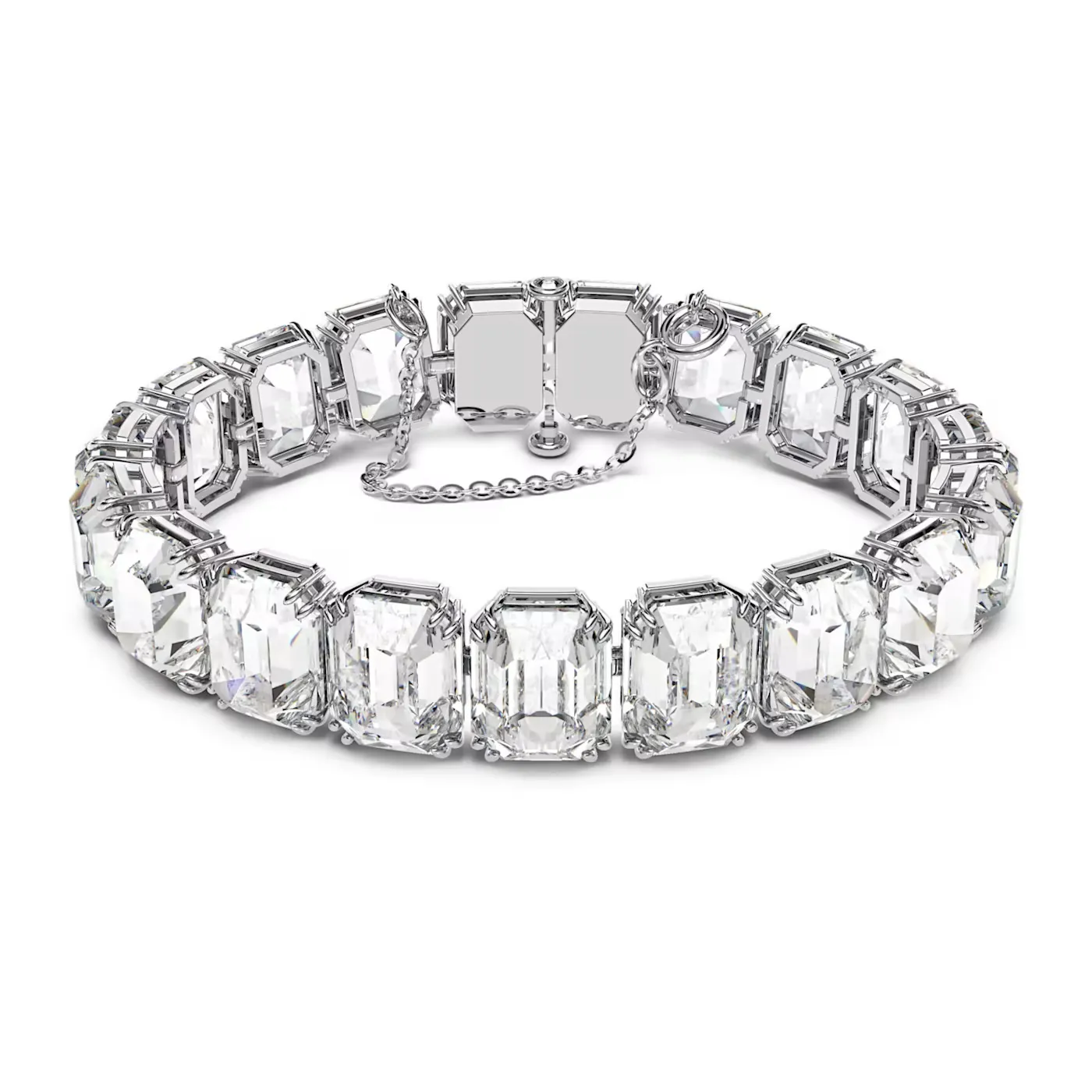 SWAROVSKI Millenia bracelet Octagon cut, White, Rhodium plated 