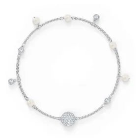 Swarovski Remix Delicate Pearl Strand Bracelet, White, Rhodium, M-5560661