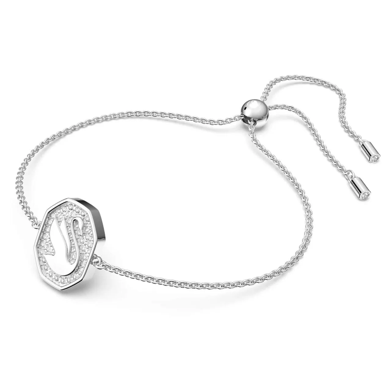 Swarovski Signum Bracelet, Swan, White, Rhodium Plated -5621099