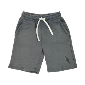 TINY WHALES ROAD TRIPPER SWEAT SHORTS | MINERAL BLACK